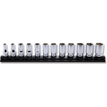Ko-Ken Socket set 7-19mm 6 Point 300mm Z-series 12 pieces 3/8 Sq. Drive, RS3300XZ/12 RS3300XZ/12
